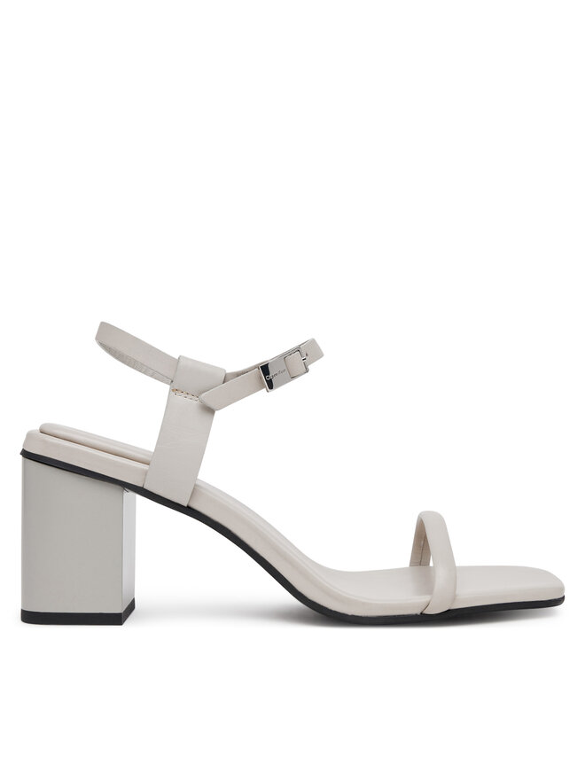 Calvin Klein Sandalen Calvin Klein Block Heel Sandal 75 Lth HW0HW02650 Grau