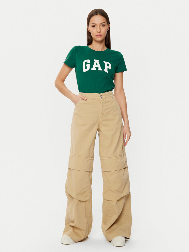 Gap Gap Marškinėliai 417797-20 Žalia Regular Fit