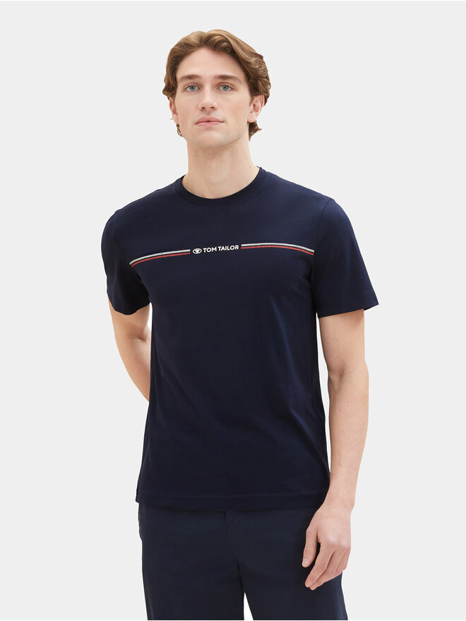 Tom Tailor Tom Tailor Marškinėliai 1037803 Tamsiai mėlyna Regular Fit