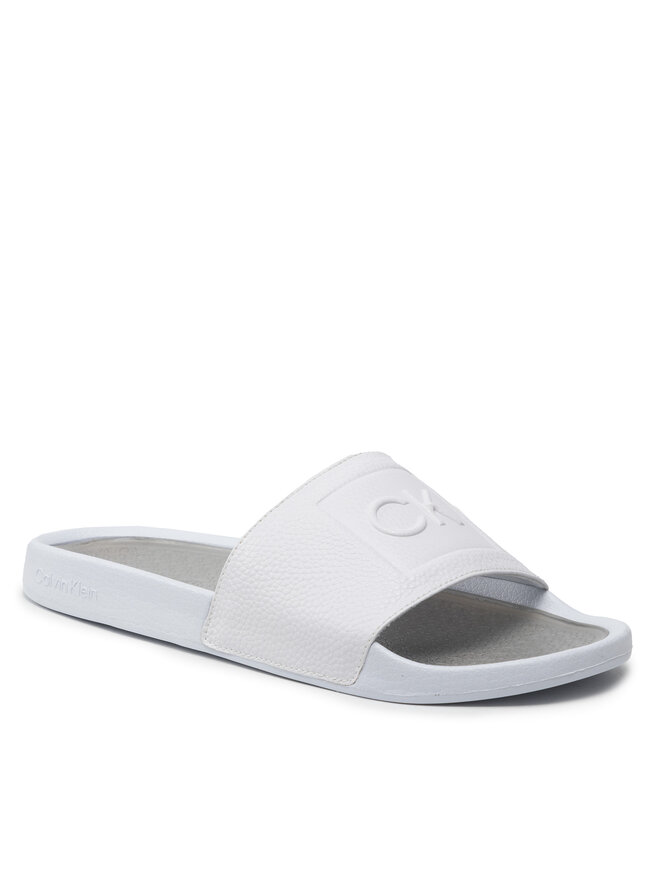 Calvin Klein Чехли Calvin Klein Pool Slide Ergonomic HM0HM00651 Бял