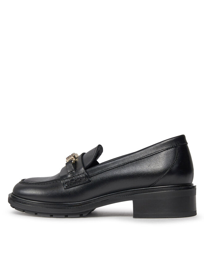 Tommy Hilfiger Slipper Tommy Hilfiger Th Hardware Loafer FW0FW07765 Schwarz