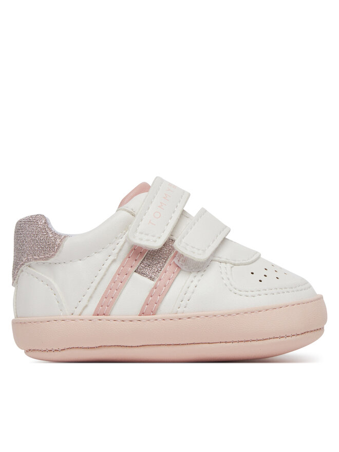 Tommy Hilfiger Αθλητικά Tommy Hilfiger Flag Low Cut Velcro Sneaker T0A9-33721-1528 Λευκό