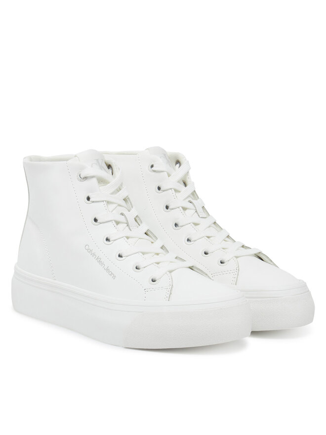Calvin Klein Jeans Zapatillas Calvin Klein Jeans Vulc Flatform Mid Mg Lth YW0YW01741 Blanco