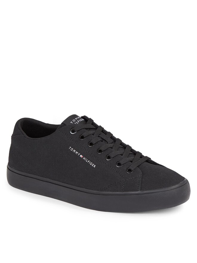 Tommy Hilfiger Teniszcipő Tommy Hilfiger Th Hi Vulc Low Canvas FM0FM04882 Fekete