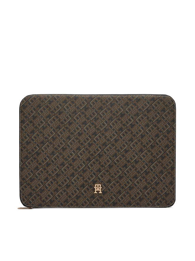 Tommy Hilfiger Notebook-Etui Tommy Hilfiger Th Icon Laptop Case Mono Print AW0AW18929 Schwarz