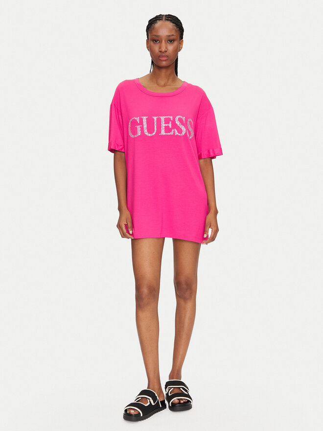 Guess Guess Marškinėliai E5GI07 K68D2 Rožinė Regular Fit