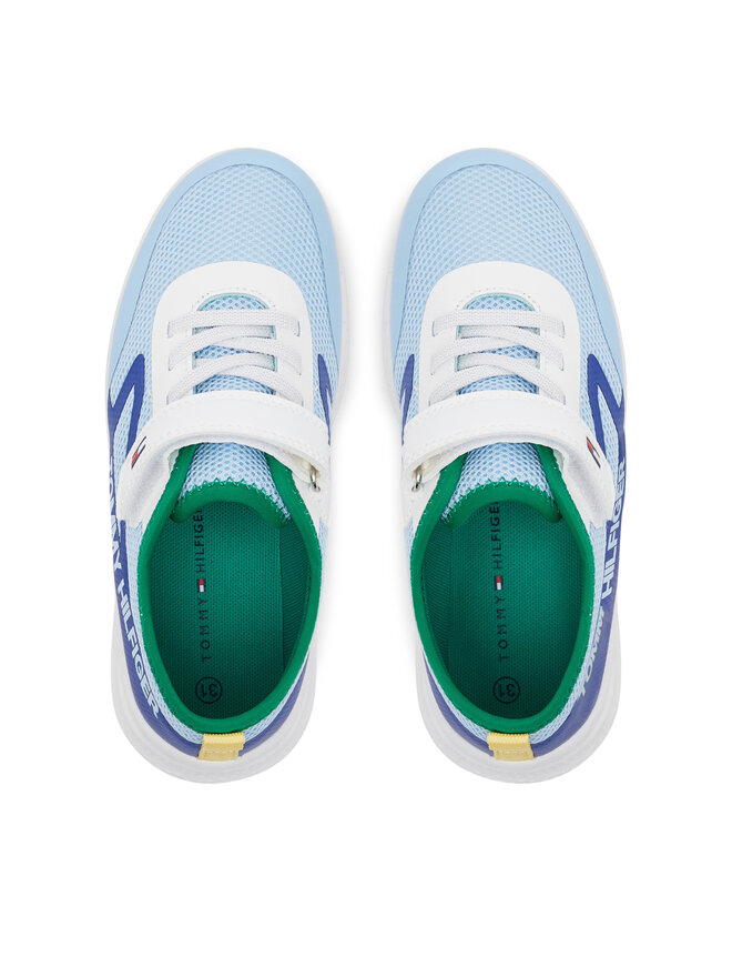 Tommy Hilfiger Снікерcи Tommy Hilfiger Low Cut Lace-Up/Velcro Sneaker T1B9-33868-1756 S Голубий