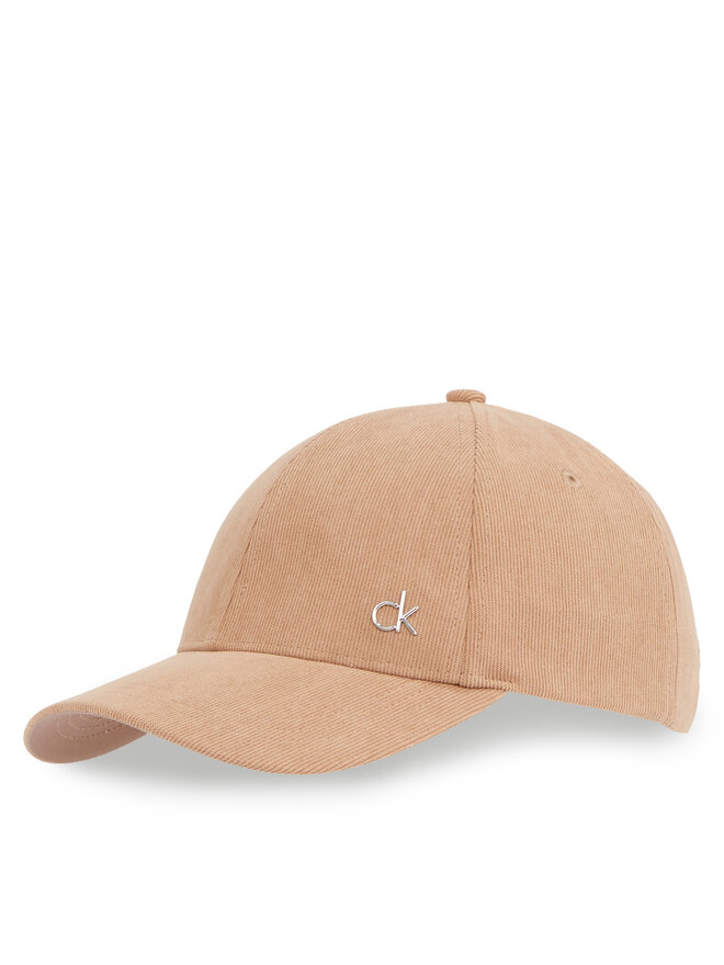 Calvin Klein Czapka z daszkiem Calvin Klein Corduroy Cotton Cap K60K612894 Brązowy