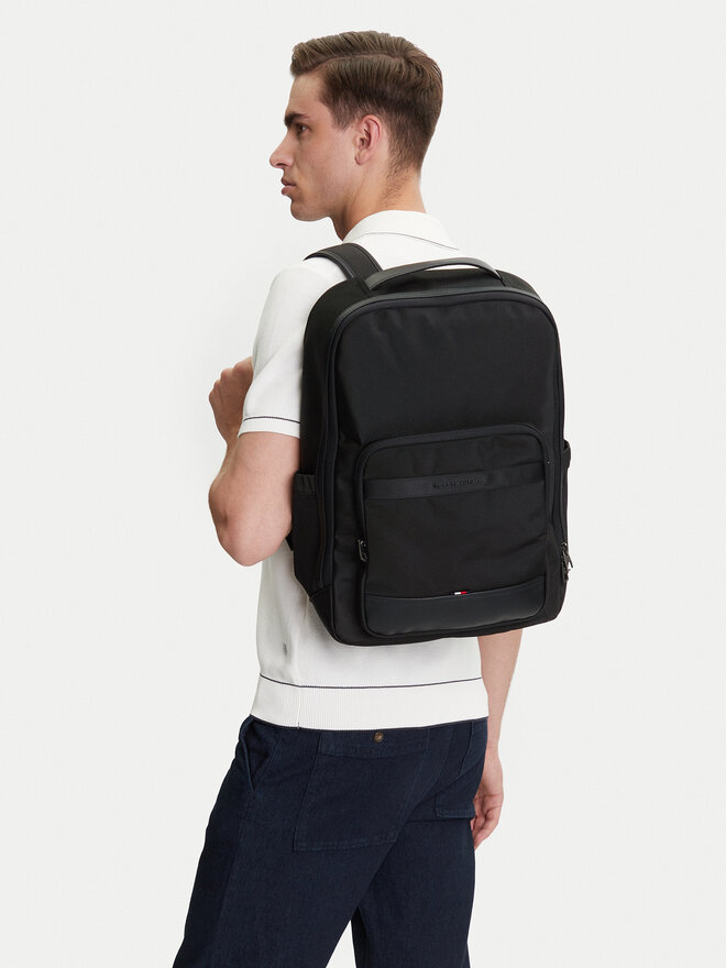 Tommy Hilfiger Ruksak Tommy Hilfiger Th Nylon Travel Backpack AM0AM13469 Crna