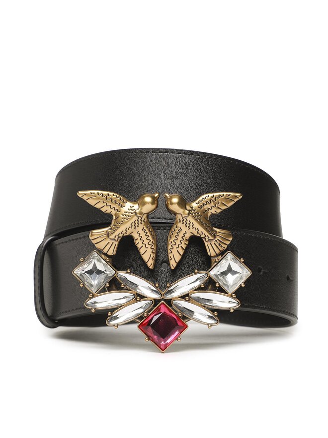 PINKO Moteriškas Diržas Pinko Love Berry H4 Belt PE 23 PLT01 100120 A0J5 Juoda