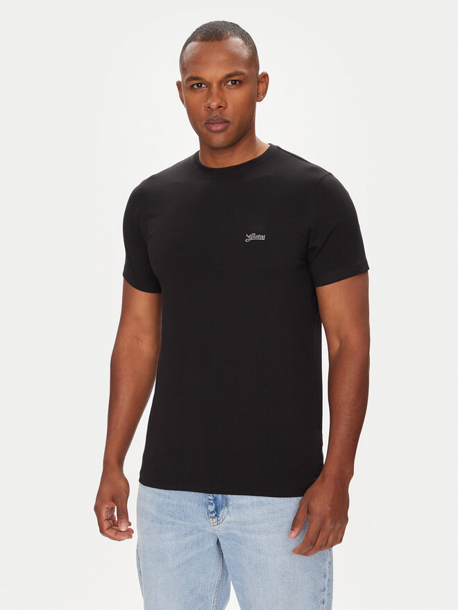 Guess Guess T-Shirt M4GI70 KC9X0 Μαύρο Slim Fit