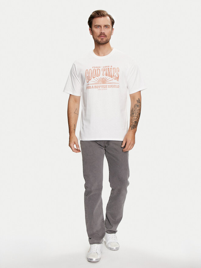 Jack&Jones Jack&Jones Marškinėliai Jprbluhippy 12255860 Balta Regular Fit