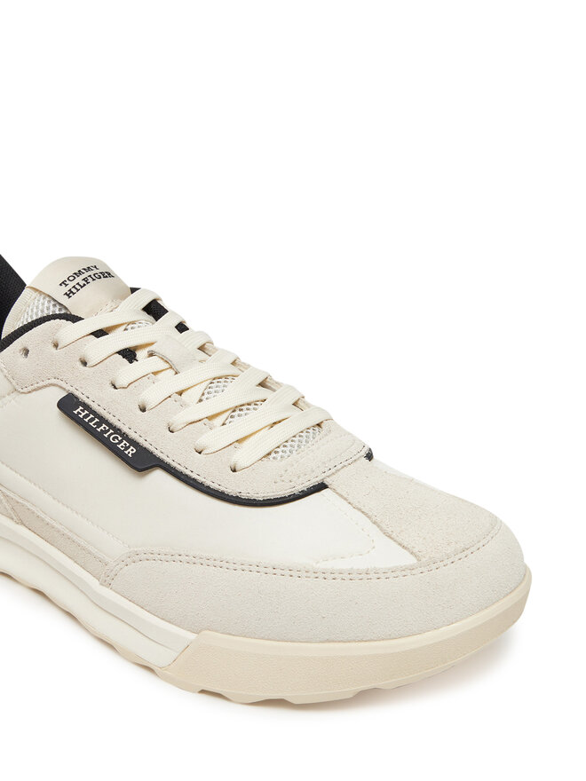 Tommy Hilfiger Sneakers Tommy Hilfiger Retro Runner Nylon Mix FM0FM05523 Écru