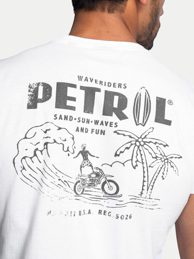 Petrol Industries Petrol Industries Camiseta M-1040-TSR635 Blanco Regular Fit