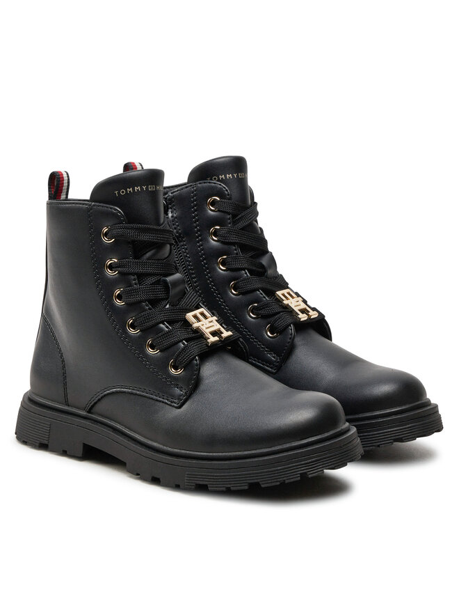 Tommy Hilfiger Черевики туристичні Tommy Hilfiger Lace-Up Bootie T1A5-33561-1351 S Чорний
