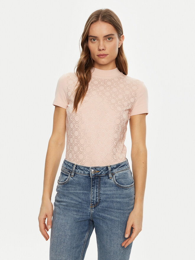 Guess Guess Marškinėliai W5RI15 J1314 Rožinė Regular Fit