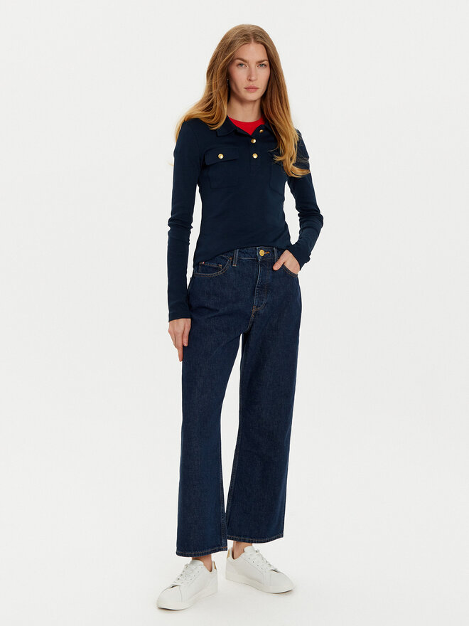 Tommy Hilfiger Tommy Hilfiger Polo marškinėliai WW0WW45308 Tamsiai mėlyna Slim Fit