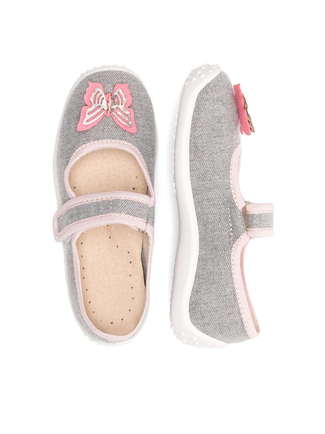 Nelli Blu Pantuflas Nelli Blu Balerinki motyl III Gris