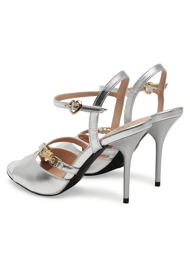 LOVE MOSCHINO Sandály LOVE MOSCHINO JA16089G1MIF090B Stříbrná