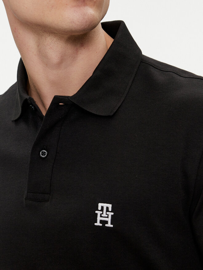 Tommy Hilfiger Tommy Hilfiger Polo marškinėliai Interlock MW0MW34783 Juoda Regular Fit