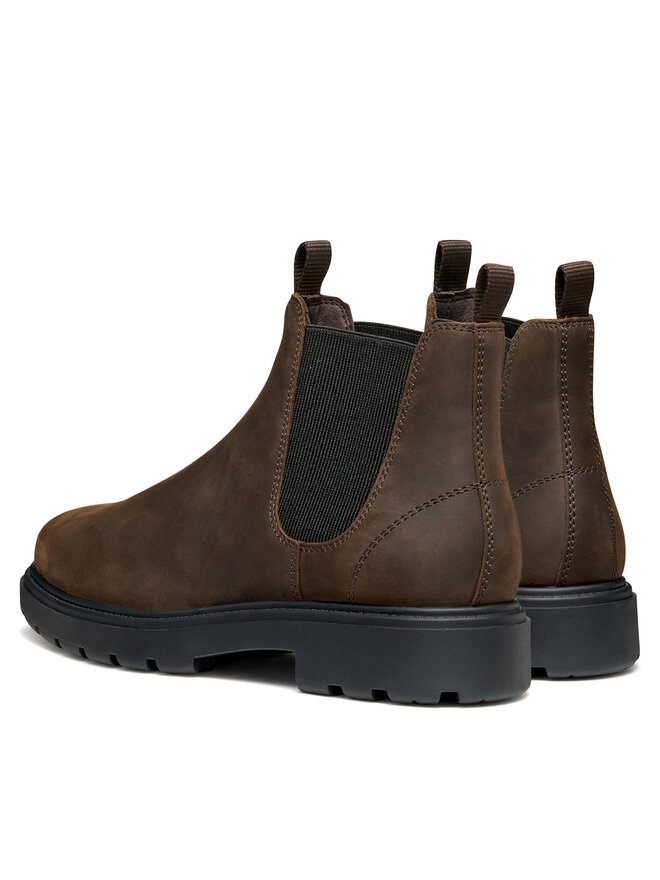 Geox Kotníková obuv s elastickým prvkem Geox U Spherica Ec7 U46FRA 000FF C6010 Hnědá