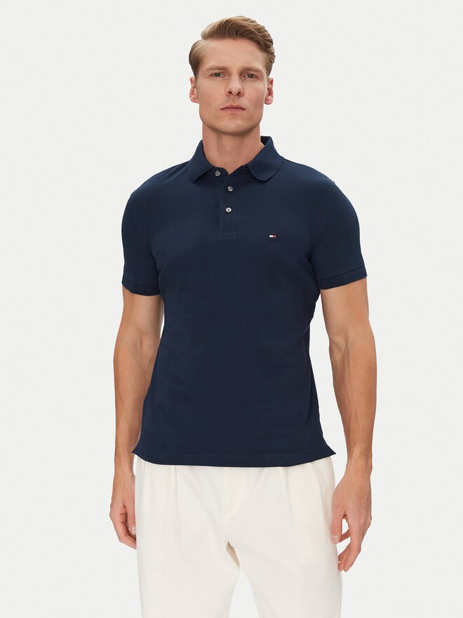 Tommy Hilfiger Tommy Hilfiger Pólóing 1985 MW0MW17771 Sötétkék Slim Fit