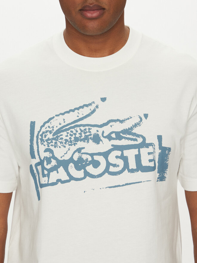 Lacoste Lacoste Majica TH0284 Écru Classic Fit