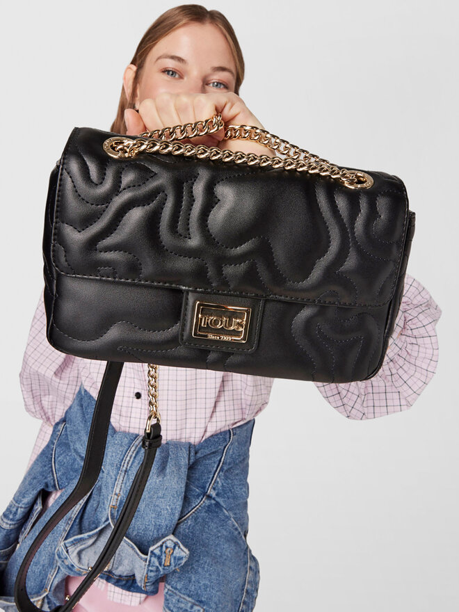 TOUS Handtasche TOUS Bandolera Solapa S. K Dream 2001577051 Schwarz