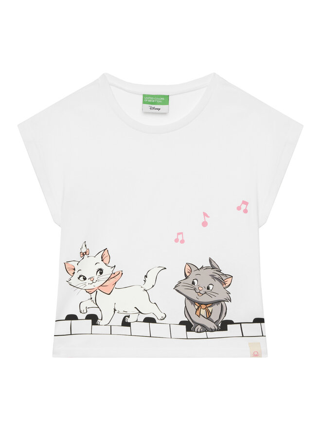United Colors Of Benetton United Colors Of Benetton T-Shirt 3JERG10JC Λευκό Regular Fit