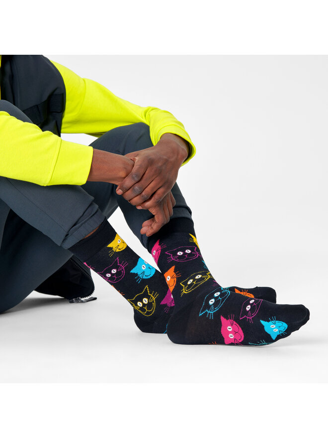 Happy Socks Дълги чорапи unisex Happy Socks MJA01-9001 Черен