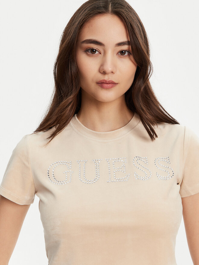 Guess Guess Футболка V3BI01 K0232 Бежевий Regular Fit