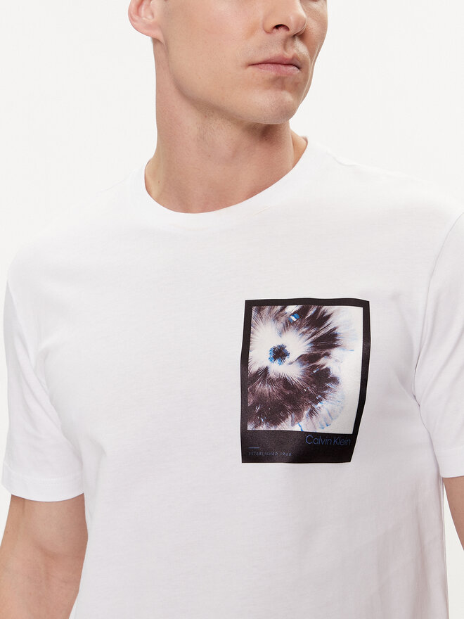 Calvin Klein Calvin Klein Camiseta Framed Flower Graphic K10K112492 Blanco Regular Fit