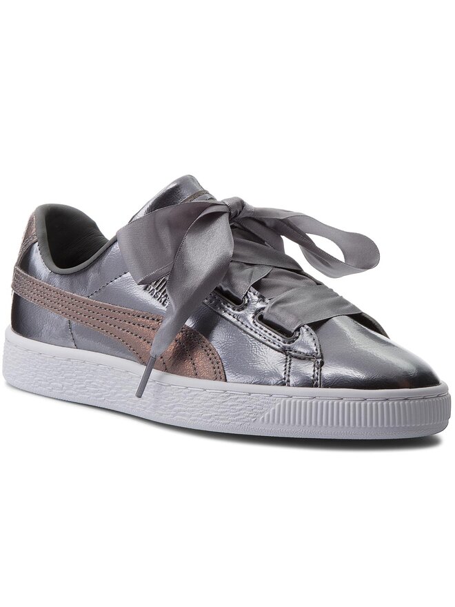 Puma basket heart hombre plata sales
