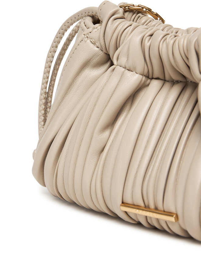 Calvin Klein Táska Calvin Klein Plisse Mini Drawstring Bag LV04F3077G Ekru