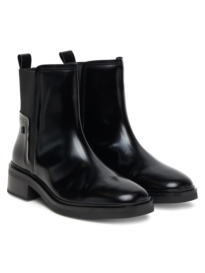 Tommy Hilfiger Боти тип челси Tommy Hilfiger Minimal Abrasivato FW0FW08764 Черен