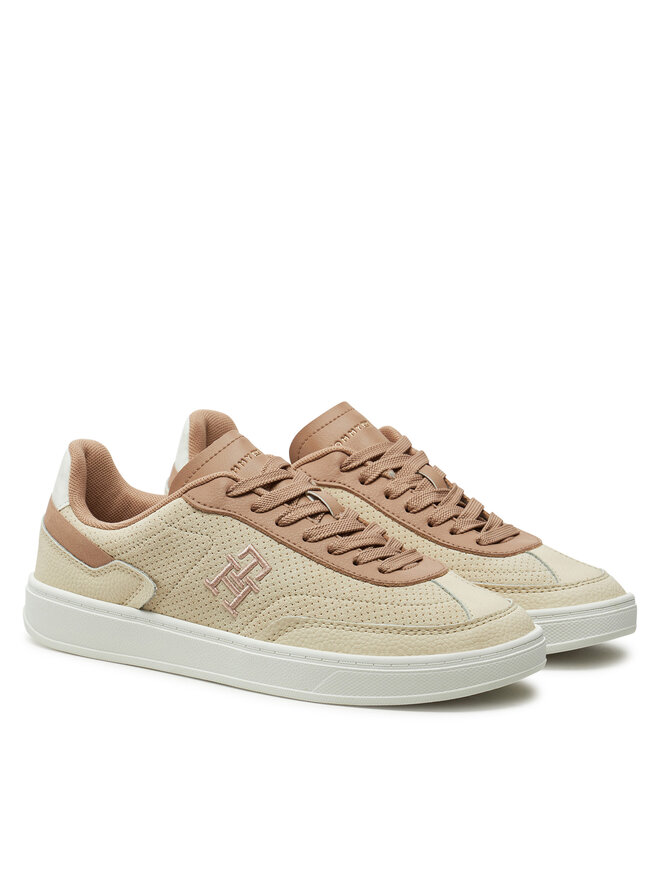 Tommy Hilfiger Αθλητικά Tommy Hilfiger Th Heritage Sneaker Perf FW0FW08380 Μπεζ