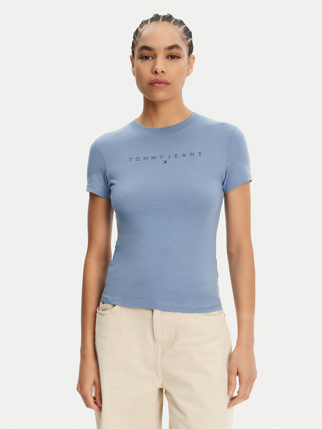 Tommy Jeans Tommy Jeans Camiseta Tonal Linear DW0DW20315 Azul Slim Fit
