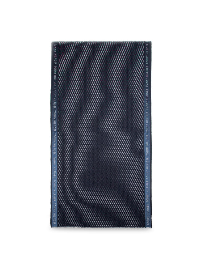 Tommy Hilfiger Šál Tommy Hilfiger Selvedge Scarf AW0AW07213 Tmavomodrá