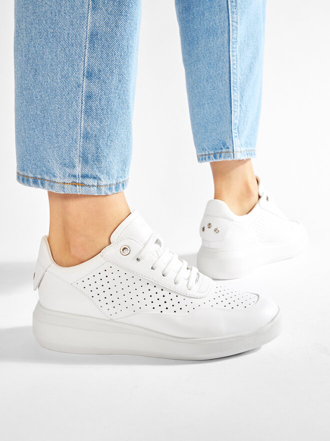 Geox Sneakersy Geox D Rubidia C D15APC 00085 C1000 Bílá