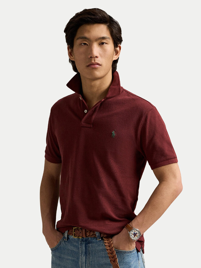 Polo Ralph Lauren Polo Ralph Lauren Поло 710536856457 Бордовий Slim Fit