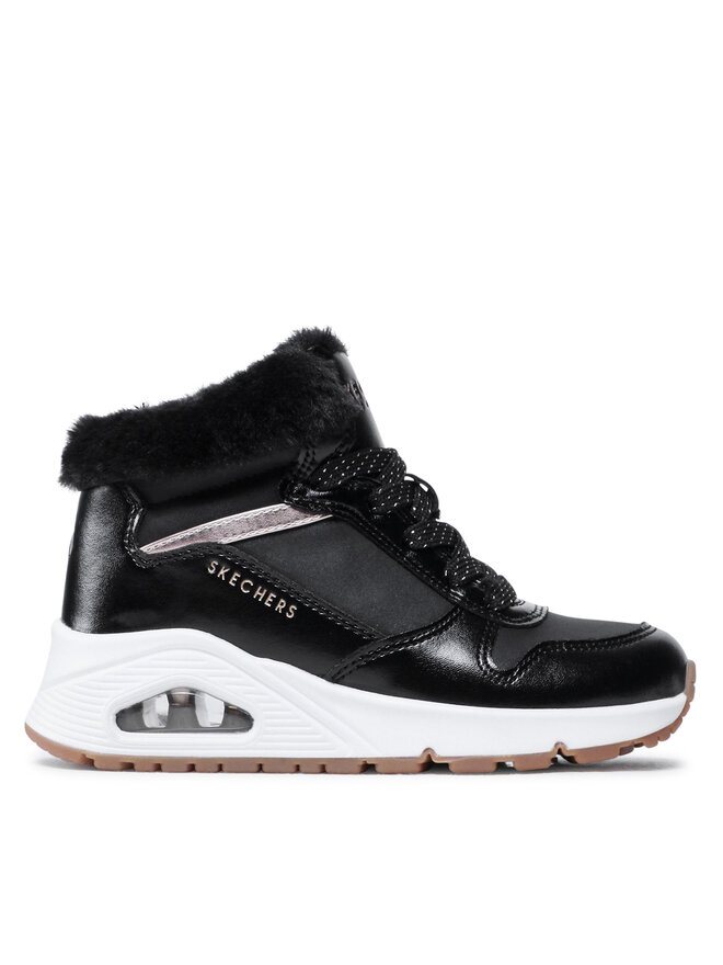 Sneakersy Skechers Uno Cozy On Air 310518L BKRG Czarny eobuwie .pl