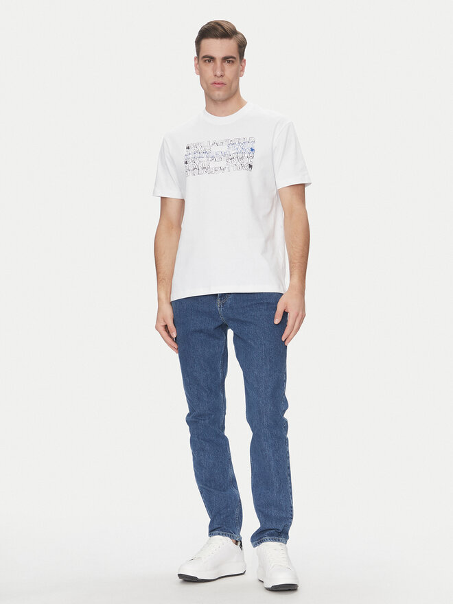 Karl Lagerfeld Jeans Karl Lagerfeld Jeans T-Shirt A2M17038 Λευκό Regular Fit