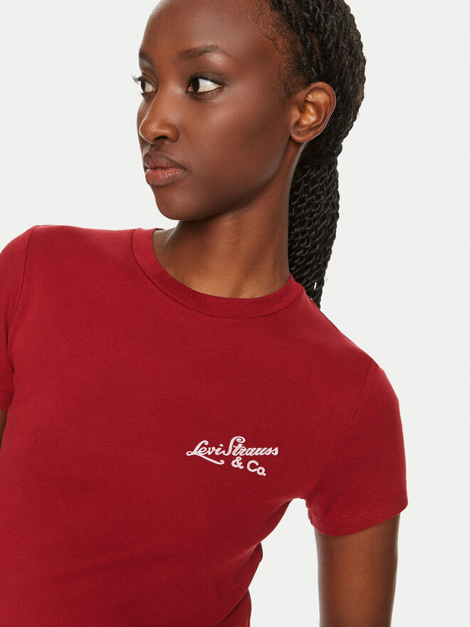 Levi's® Levi's® Marškinėliai Essential Sporty A8798-0025 Raudona Slim Fit
