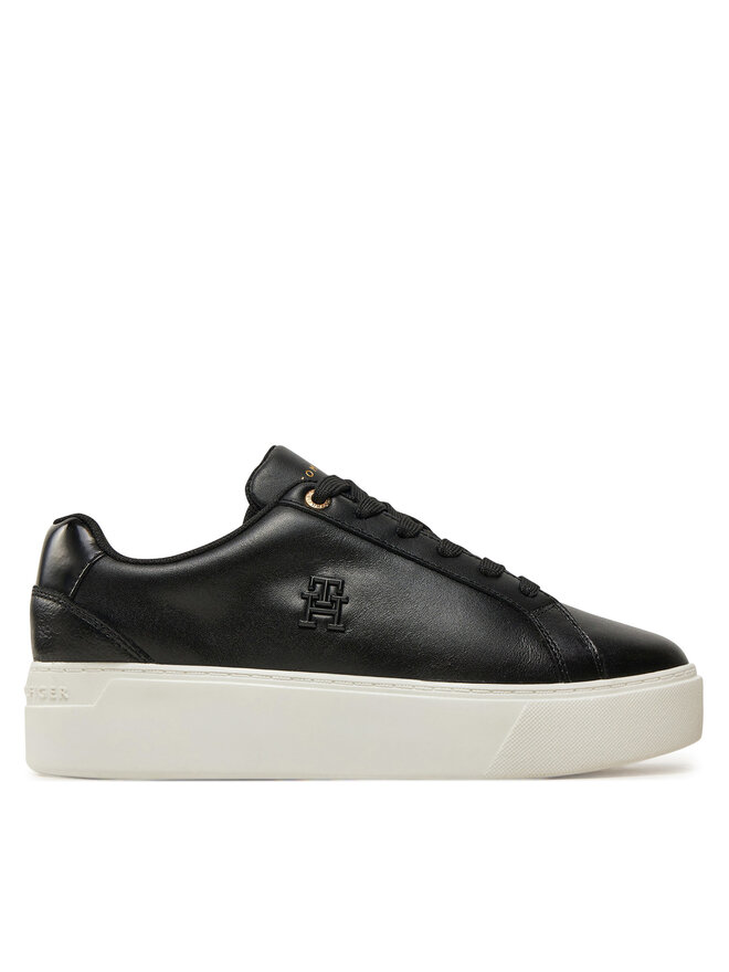Tommy Hilfiger Snīkeri Tommy Hilfiger Th Platform Court Sneaker FW0FW08614 Melns