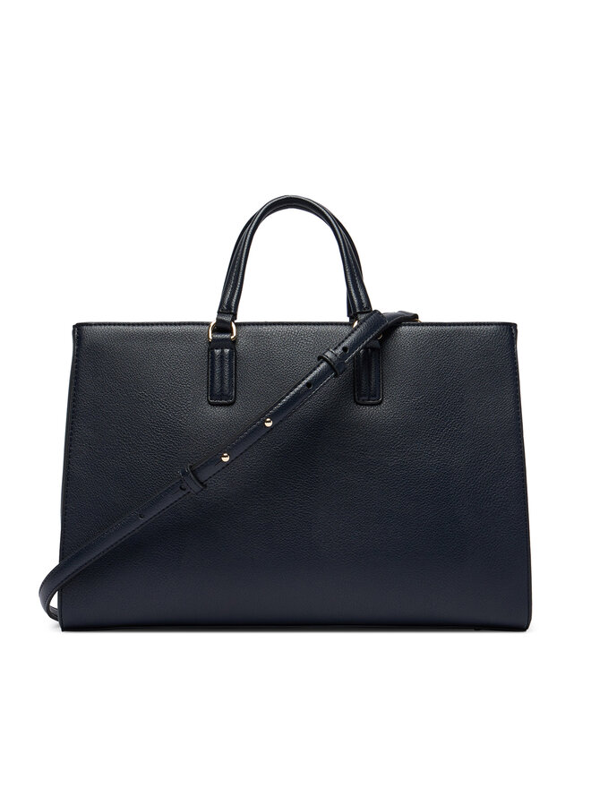 Tommy Hilfiger Handtasche Tommy Hilfiger Th Daily Satchel Corp AW0AW18644 Dunkelblau