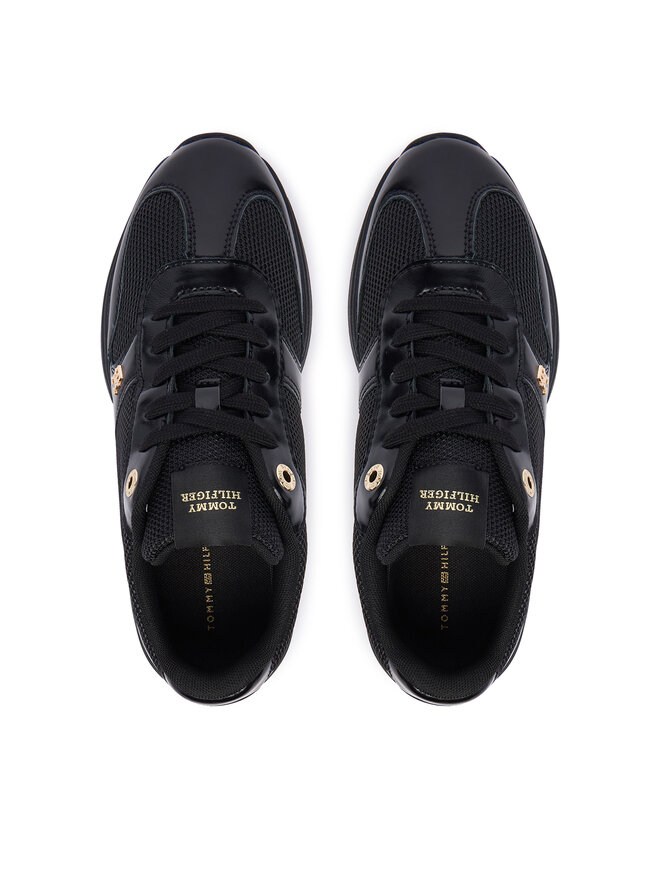 Tommy Hilfiger Sneakers Tommy Hilfiger Modern Runner Shiny Leather FW0FW09413 Schwarz