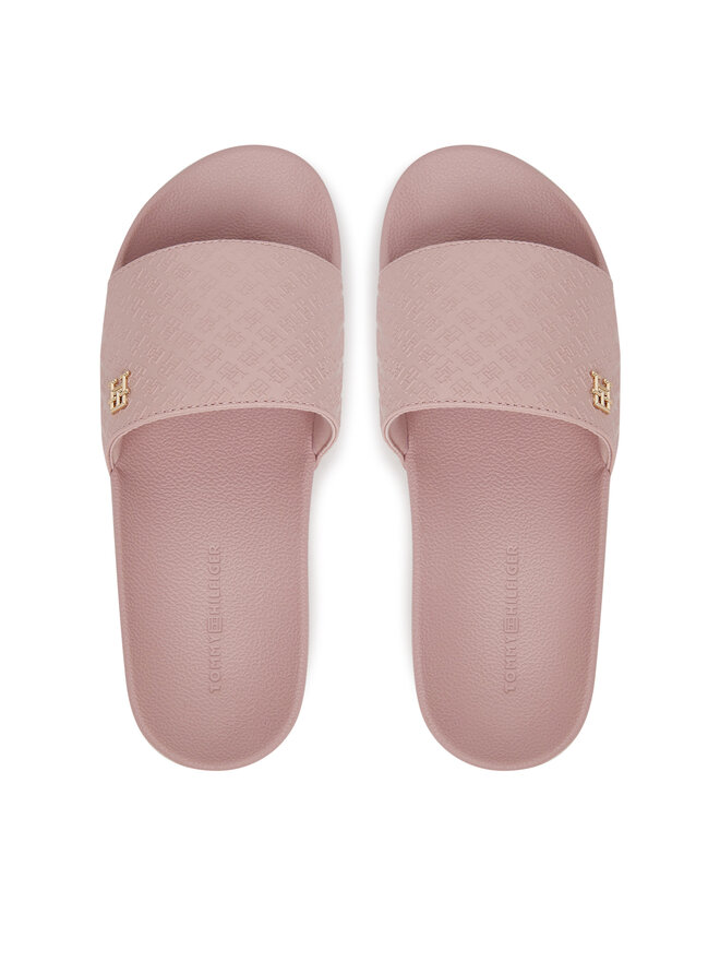 Tommy Hilfiger Pantoletten Tommy Hilfiger Th Monogram Poolside FW0FW08525 Rosa
