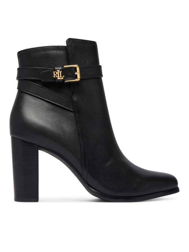 LAUREN RALPH LAUREN Stiefeletten LAUREN RALPH LAUREN Brooke II Calfskin Bootie Heel 802974475004 Schwarz