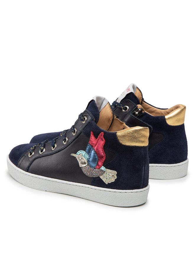 Pom d'Api Sneakersy Pom d'Api Top Colibri N1UAAT0401 S Tmavomodrá