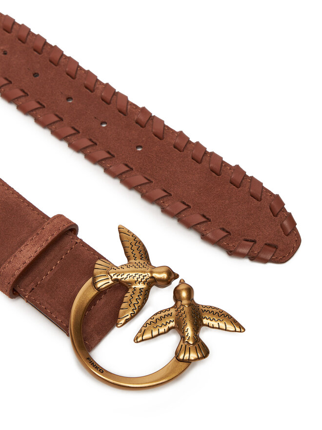 PINKO Дамски колан PINKO Love Berry Weaving Belt H4 20252 PLT01 105461.A2QG Кафяв